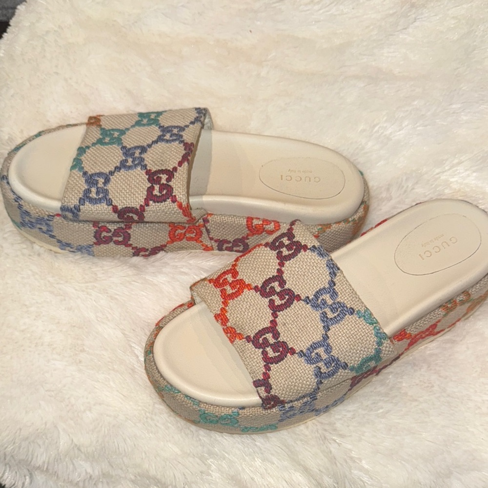 Gucci Multicolor Slide Sandals